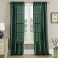 thumbnail image 1 of Cortinas SHINELAND de lino sintético transparente de color verde esmeralda, 213 cm, 2 paneles, 1 of 9