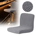 thumbnail image 4 of CHENjy Dining Room Chair Covers, High Elastic Knitted Bar Stool Seat Covers, Full Wrap Slipcover for Counter Pub Kitchen, Dark Gray, 4 of 7