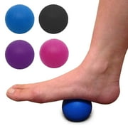 Deago Massage Lacrosse Balls for Myofascial Release, Trigger Point Therapy, Muscle Knots, and Yoga Therapy. Set of 2 Firm Balls (Blue)