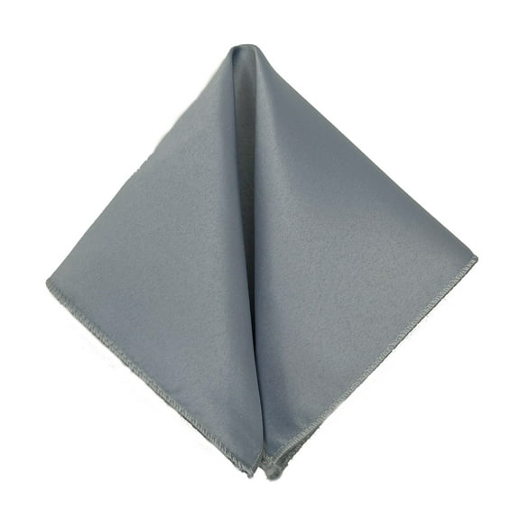 Men’s Dusty Blue Formal Satin Pocket Square in a Variety of Colors by Spencer J’s Signature Satin Collection