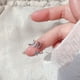 thumbnail image 3 of Qarigey Anillo abierto con letra mayúscula de cobre, anillos de compromiso elegantes para interiores y exteriores, joyería de maquillaje Ropa, zapatos y accesorios Miscelánea Letra W, 3 of 5