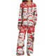 thumbnail image 3 of Puyaiuu Women 2 Piece Christmas Satin Pajama Set Cute Print Long Shirt Loose Shorts Matching Set Loungewear Gift, 3 of 5