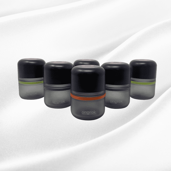 ONGROK 80ml Child Proof Storage Jar – 6 Pack, Airtight Frosted Glass