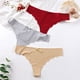 thumbnail image 3 of Tanga sexy pura para mujer con bordes ondulados y seda helada, ropa interior femenina sin costuras integrada de cintura baja, 3 of 6