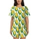 thumbnail image 1 of Balery Corn Cob Conjunto de Pijama para Mujer con Estampado, Dos Piezas de Manga Corta y Shorts, Ropa de Dormir Suave con Cuello Redondo y Bolsillos-Small, 1 of 6
