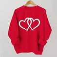 thumbnail image 2 of Dgankt Long Sleeve Shirts for Women Women's Printed Sweatshirt - Long Sleeve Crew Neck Casual Oversized Vintage Heart Pattern Pullover XS-3XL, 2 of 6