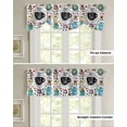 thumbnail image 4 of Coffee Cup Cake Dessert Window Curtain Bedroom Roman Curtain Adjustable Tie Up Curtain for Small Window Rod Pocket, 4 of 6
