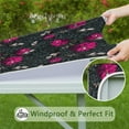thumbnail image 5 of Flower Print Elastic Fitted Tablecloth - Watercolor Flowers Pattern Square Table Cover, Windproof Snug Fit Outdoor Picnic Table Protector, Wrinkle-Free Washable Cute flowers Design, 5 of 5
