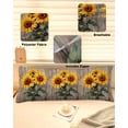 thumbnail image 2 of Summer Sunflower Body Pillow Cover 20 x 60 Inch Decorative Pillow Cover Vintage Wood Floral Botanical Rustic Lumbar Pillowcase Seasonal Rectangle Cushion Case for Couch Sofa Bed Living Room, 2 of 7