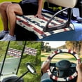 thumbnail image 2 of Jeiento 4 PCS Golf Cart Seat Cover with Golf Cart Steering Wheel Cover and 2PCS Golf Cart Flags Stars Steering Wheel Cover Accessories Decor Golf Cart Seat Cushions Cover Small Flag for Golf Cart, 2 of 5