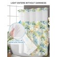 thumbnail image 6 of No Hook Shower Curtain with Snap-in Liner, Watercolor Forest Colorful Waterproof Fabric Bathroom Curtains, Abstract Art Modern Trees Bath Curtains & Mesh Top Window 66"x72", 6 of 9