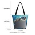 thumbnail image 5 of Bingfone Watercolor Turtle Women Shoulder Tote Bags Casual Bag Ladies Shopping Handbag, 5 of 8