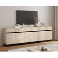 thumbnail image 2 of WAMPAT Modern TV Stand for TVs up to 100 inch, 3 in 1 Entertainment Center TV Console with Adjustable Shelves and Metal Base for Living Room,Bedroom,Light Oak, 2 of 6