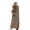 Khaki 2XL, variant on Winter Women Cotton Jacket with Hood Neck Protection Long Sleeves Pockets Mid-calf Length Zipper Closure Padded Coat Solid Color Windproof Outwear Parka