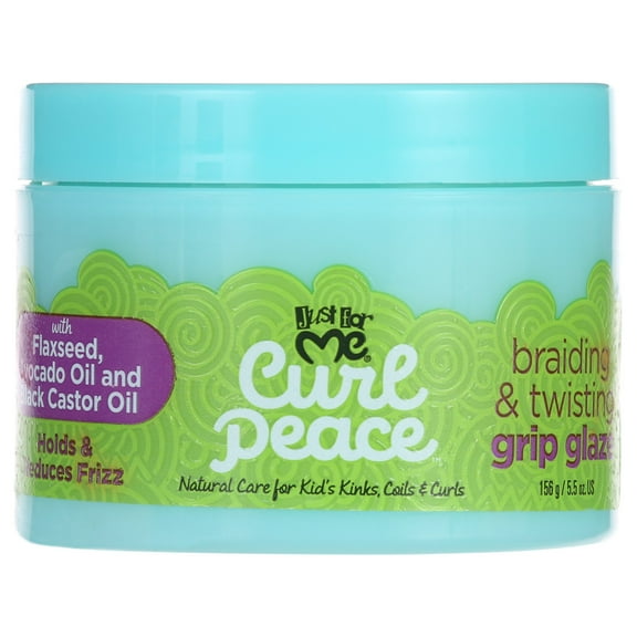 JUST FOR ME - Curl Peace Grip Glaze nourishing Hair Styling Cream 5.5 Oz. * BEAUTY TALK LA *