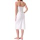 thumbnail image 3 of INSPIRE CHIC Vestido de dormir para mujeres, con dobladillo de cola de pez de satén sedoso, cuello de cowl, sin mangas, tirantes de espagueti, midi, quimono de lounge, bata de noche M Blanca, 3 of 6