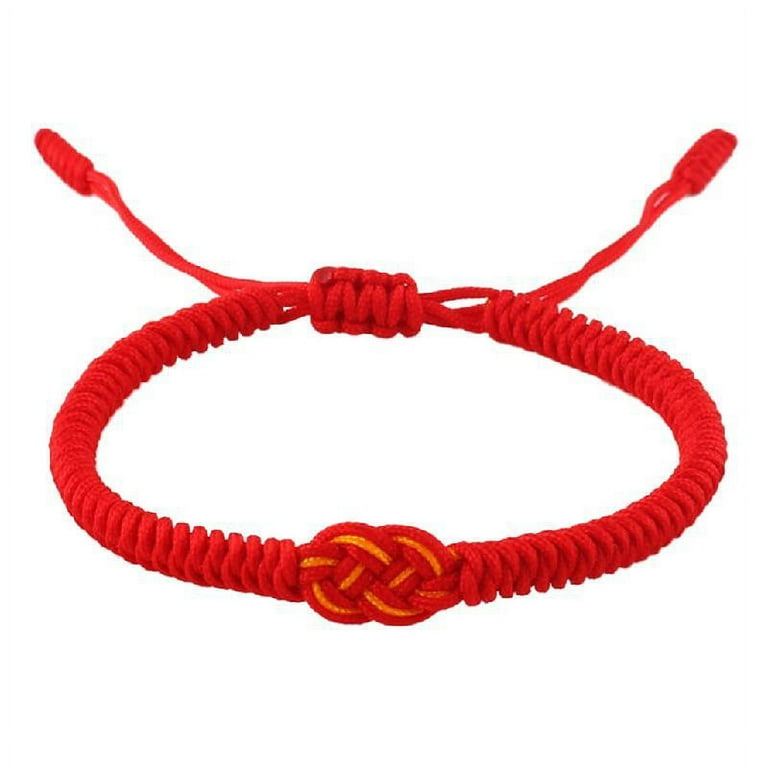 6 Pieces Red Bracelet Protection Red String Bracelet Adjustable Braided  Knot Kabbalah Bracelet with Amulet for Protection, Good Luck, Friendship