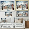 thumbnail image 4 of Designart "Enchanting Christmas Village III" Landscapes Framed Wall Art Decor - Traditional White Winter Landscape Hallway Framed Wall Art Decor, 4 of 6