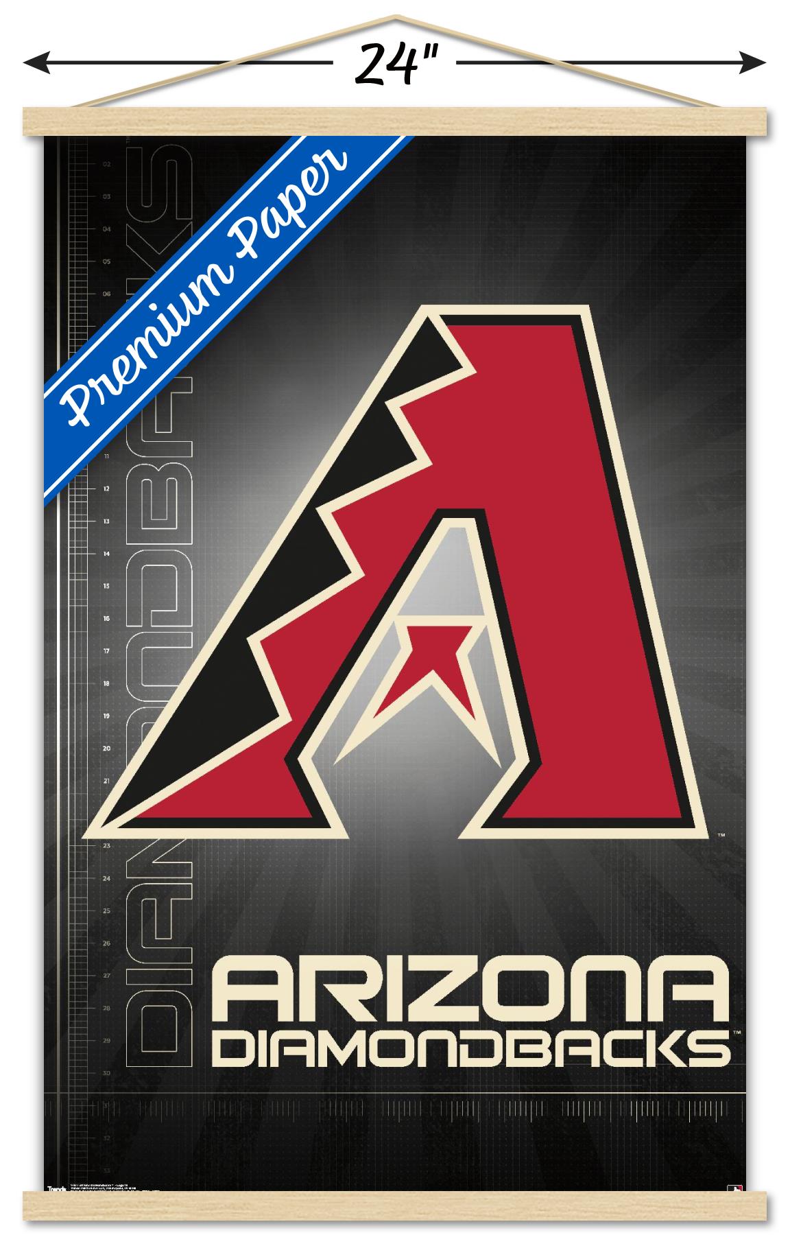 MLB Arizona Diamondbacks - Logo 16 Wall Poster with Wooden Magnetic Frame, 22.375" x 34"