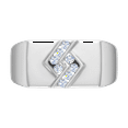 thumbnail image 3 of 1/4 Carat Men Diamond Wedding Band Ring in 10K Gold (Ring Size 8), 3 of 4