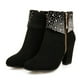 thumbnail image 3 of NECHOLOGY Botas Mujer Adulto Femenino Zapatos Botines para mujer Botas zapatos cómodos de los pies Casual Bombas mujeres Round Zipper Heels botas de mujeres (Black, 9), 3 of 6
