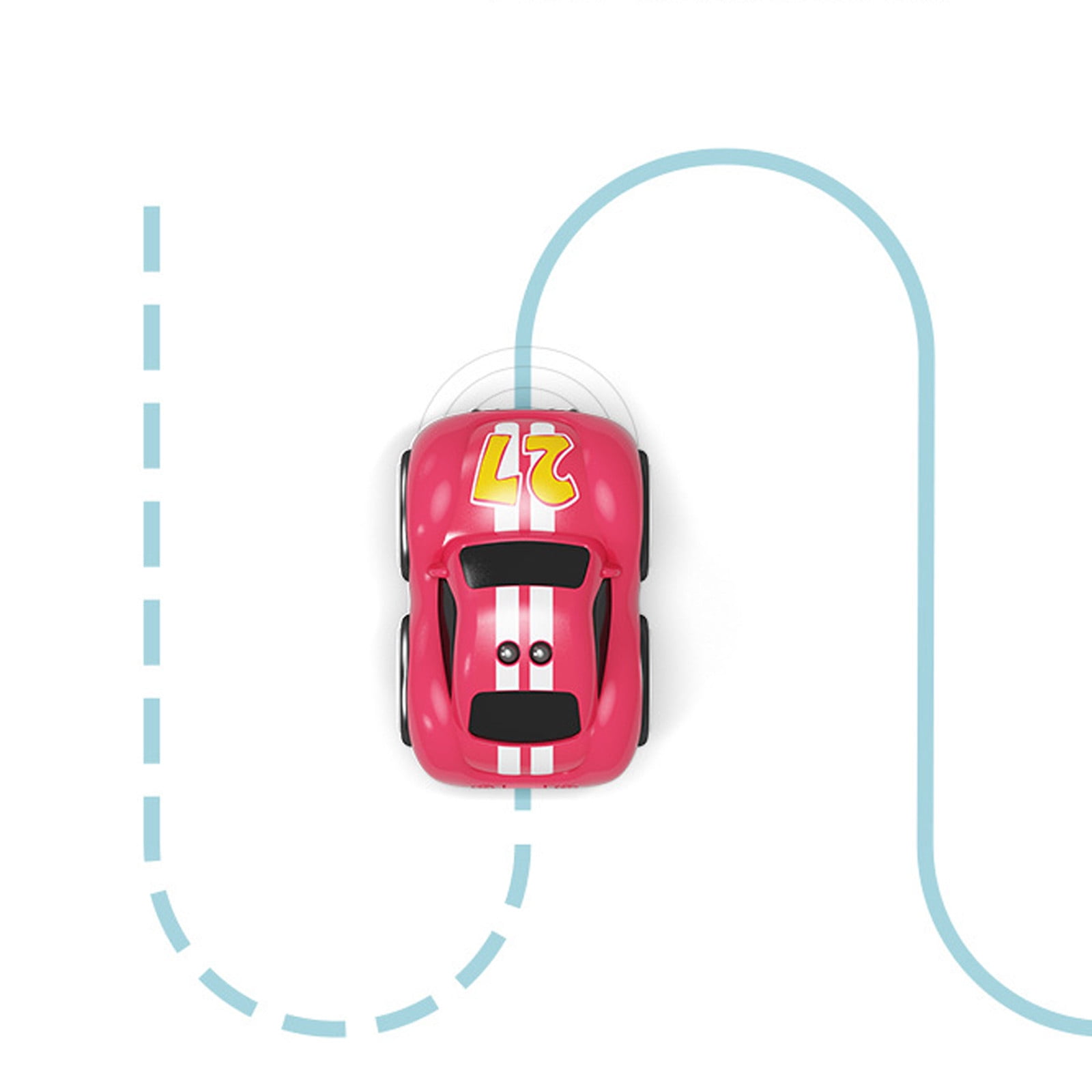 Mini Magic Car Follows Line, 2.4GHz RC Smart Interactive Car Toy That Follows Drawn Line, with Music and 4 Modes, Follow, Dodge, Lines Trace and Auto Demo