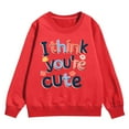 thumbnail image 4 of Girls Valentines Day Outfit Crewneck Sweatshirt Love Print Long Sleeve Pullover Valentines Day Gifts for Girls 5-6 Years, 4 of 4