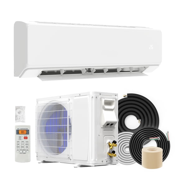 DEXTRUS 18000 BTU Mini Split Air Conditioner with Heat Pump, 21 SEER2 Ductless AC for 1250 Sq Ft, WiFi & Alexa, R32 Refrigerant, White