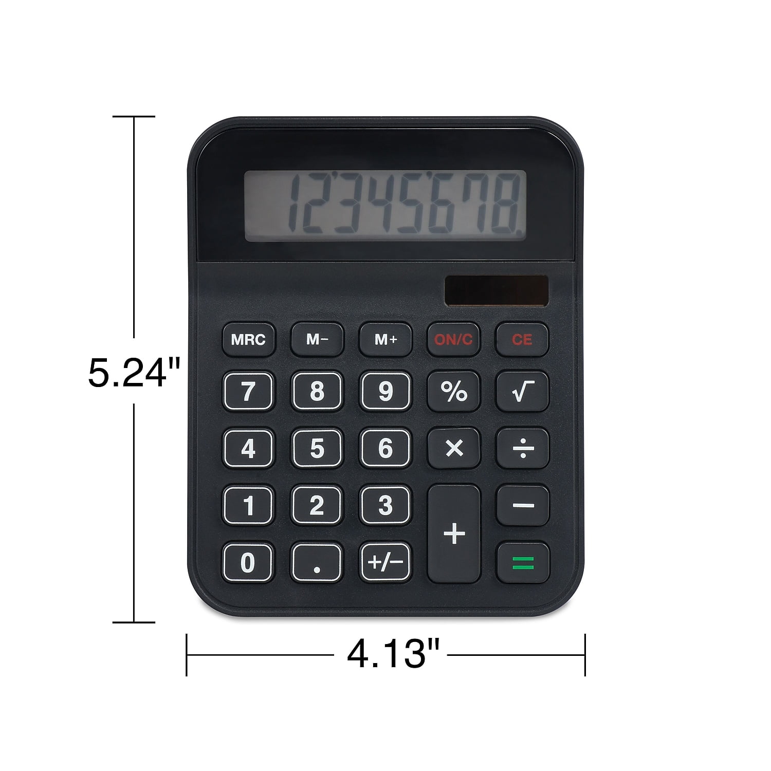 WorkLife Brands Desk Calculator Desktop - Last Digit Erase, Battery, Black - 1 Piece