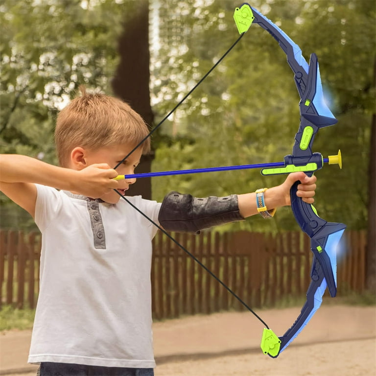 Growsly Kids Archery Set with LED Flash Lights Includes 14 Suction