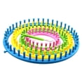 thumbnail image 1 of ZheElen Set of 4 Circle Looms Knitting Set includes 4 sizes Kit with Hook Needle Easy to Use DIY Plastic, 1 of 6