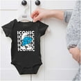 thumbnail image 5 of Hefty Smurf Iconic Retro Cartoon Romper Boys or Girls Infant Baby Brisco Brands NB, 5 of 6