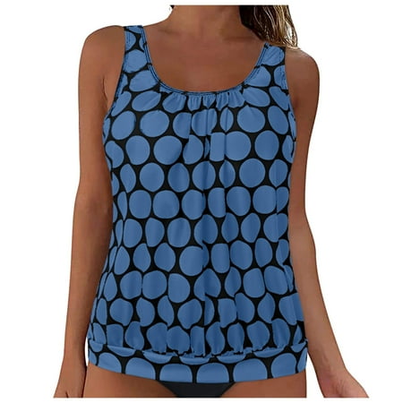 Yindaity Women s Underwire Tankini Top Only - Push Up Swimsuit Top with Bra Support Tummy Control Bathing Suit Top No Bottom 2025 Tankini Tops for Women Swimwear Top Only(Navy 4XL)