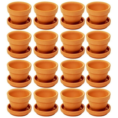 pots clay flower cotta terra saucers pot mini planters saucer plant terracotta indoor outdoor plants ceramic inches succulent pack brown