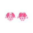 thumbnail image 2 of BemeyourBBs Western Baby Girls Clothes Newborn Baby Girls Cowgirl Outfit Fringe Bubble Rompers Cute Long Sleeve Cow Skin Print Tassel Bodysuit Playsuit, 2 of 9