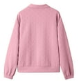thumbnail image 6 of Ailaofu Fall Long Sleeve Tops for Women Quarter Zip Pullover Dressy Casual Textured Blouse Lapel Neck Shirt, 6 of 7