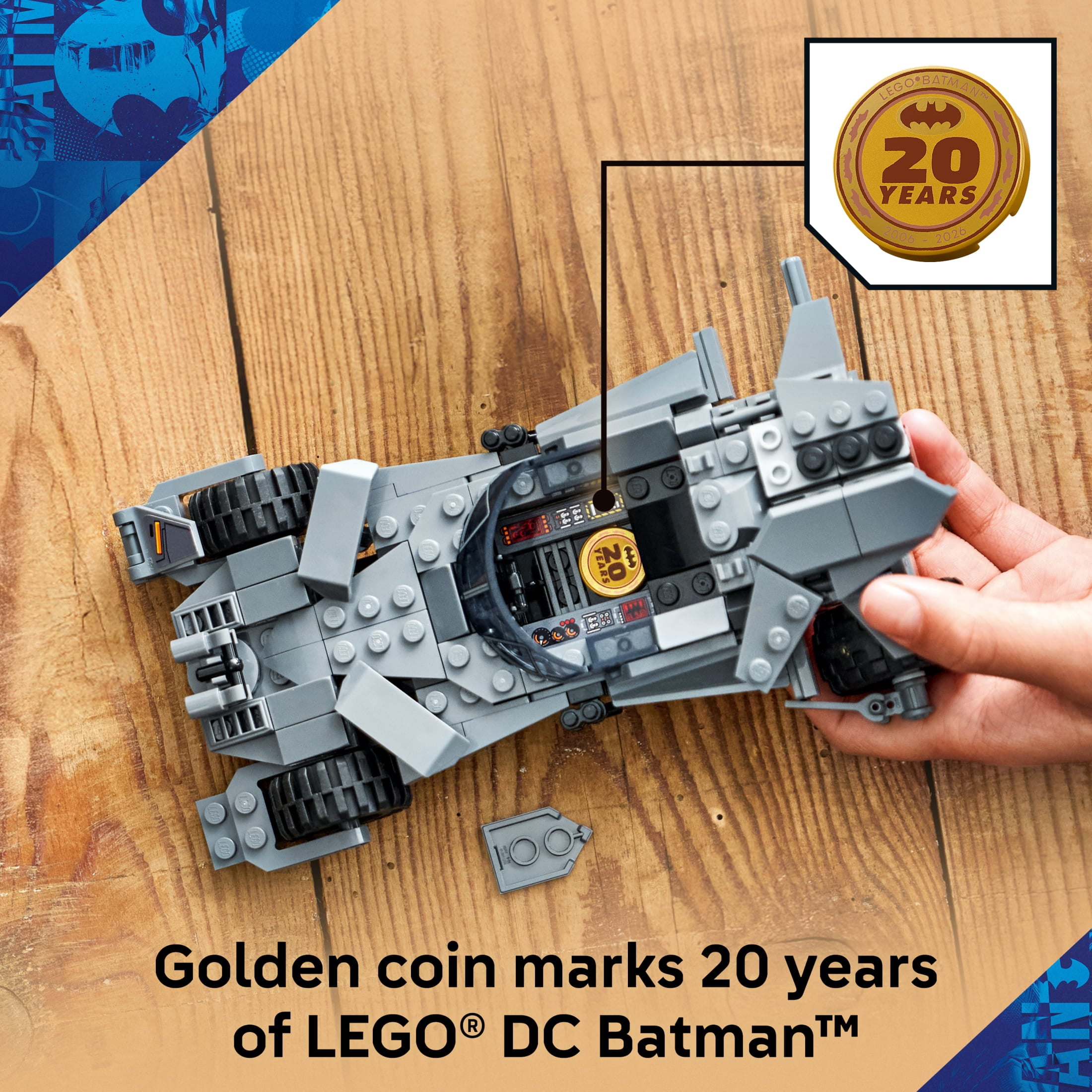 LEGO DC Batman: Batman v Superman Batmobile Building Blocks Set - Super Hero Toy for Kids, Boys & Girls, Ages 9+ - W/Armored Batman Minifigure & Golden Coin - Gift Idea for Birthdays - 76331