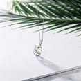 thumbnail image 3 of Gem Stone King 925 Sterling Silver Pendant with Chain Prasiolite Moissanite (2.65 Cttw), 3 of 5