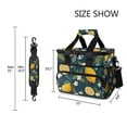 thumbnail image 3 of FORMRS Insulated Cooler Bag 24 Cans Capacity Soft Leakproof Lunch Box with Side Pockets, Green Lemons, 3 of 7