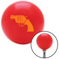 thumbnail image 1 of American Shifter  Orange Hand Gun Red Shift Knob with M16 x 1.5 Insert Shifter Auto Manual Custom, 1 of 1