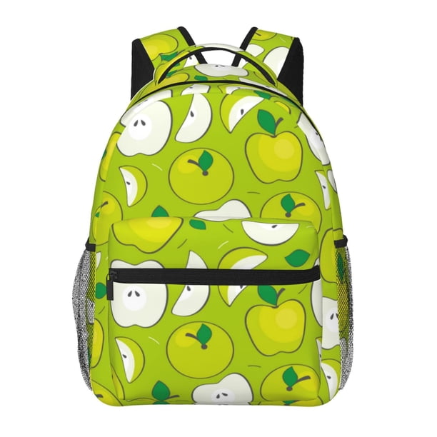 Disketp Green Apple Mochila Estampada para Hombre y Mujer – Mochila Ligera Clásica con Múltiples Bolsillos para Universidad, Trabajo y Viajes-One Size