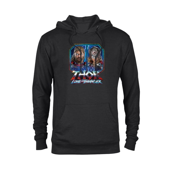 Marvel Thor: Love and Thunder Thor and Mighty Thor - Pullover Hoodie for Adults - Customized-Black