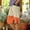 Orange, variant on Womens Long Shorts with Pockets Button Mid Waist Straight Leg Long Short Elastic Waist Color Block Baggy Summer Outfits White S