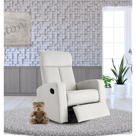 Suite Bebe Easton Gliding Swivel Recliner - Soft Gray Fabric