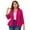 rose red, variant on Yesfashion Women Plus Size Casual Blazer Open Front Long Sleeve Work Office Cardigan Jackets