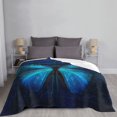 thumbnail image 2 of LNWH Super Soft Flannel Bed Blanket, Cozy Fluffy Warm All Seasons Fantasy Lie Butterfly Pattern Throw Blankets for Sofa Bedding, 80"x60", 2 of 8