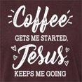 thumbnail image 5 of Wild Bobby Coffee Gets Me Started Jesus Keeps Me Going Inspirational/Christian Men Premium Tri Blend Tee, Cardinal, Small, 5 of 5
