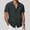 A174 Dark Gray, variant on Mens Textured Short Sleeve Button Down Shirt Casual Resort Style Camp Collar Summer Beach Shirt Tropical Vacation Button Up Lightweight Fashion Apparel Tops