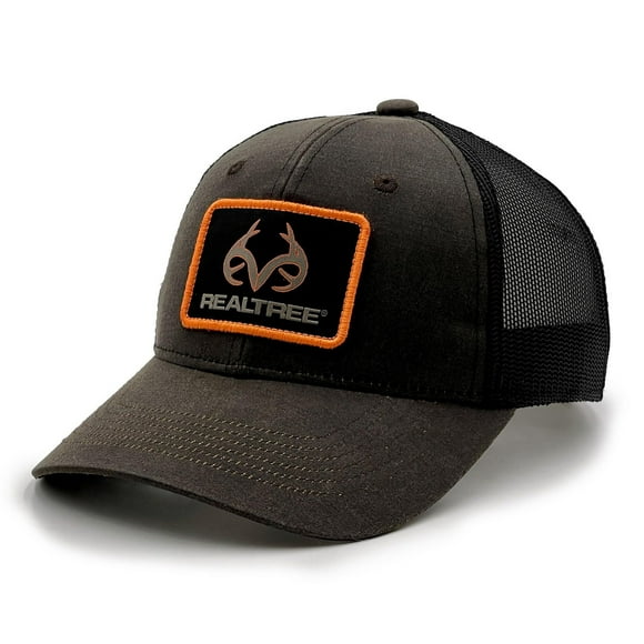 Casquette de baseball structurée et délavée Realtree, marron, dos en maille, adulte