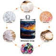 thumbnail image 4 of 2 Pack Qtip Holder Dispenser Sun and River Oil Painting Clear Plastic Storage Apothecary Jars for Cotton Swabs Balls Pads Floss, 4 of 7